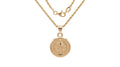 Medalla de San Benito de Oro Rosa con Cadena de Cuerda Trenzada - Símbolo de Fe y Protección