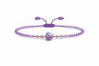 Pulsera de Amatista Corazón