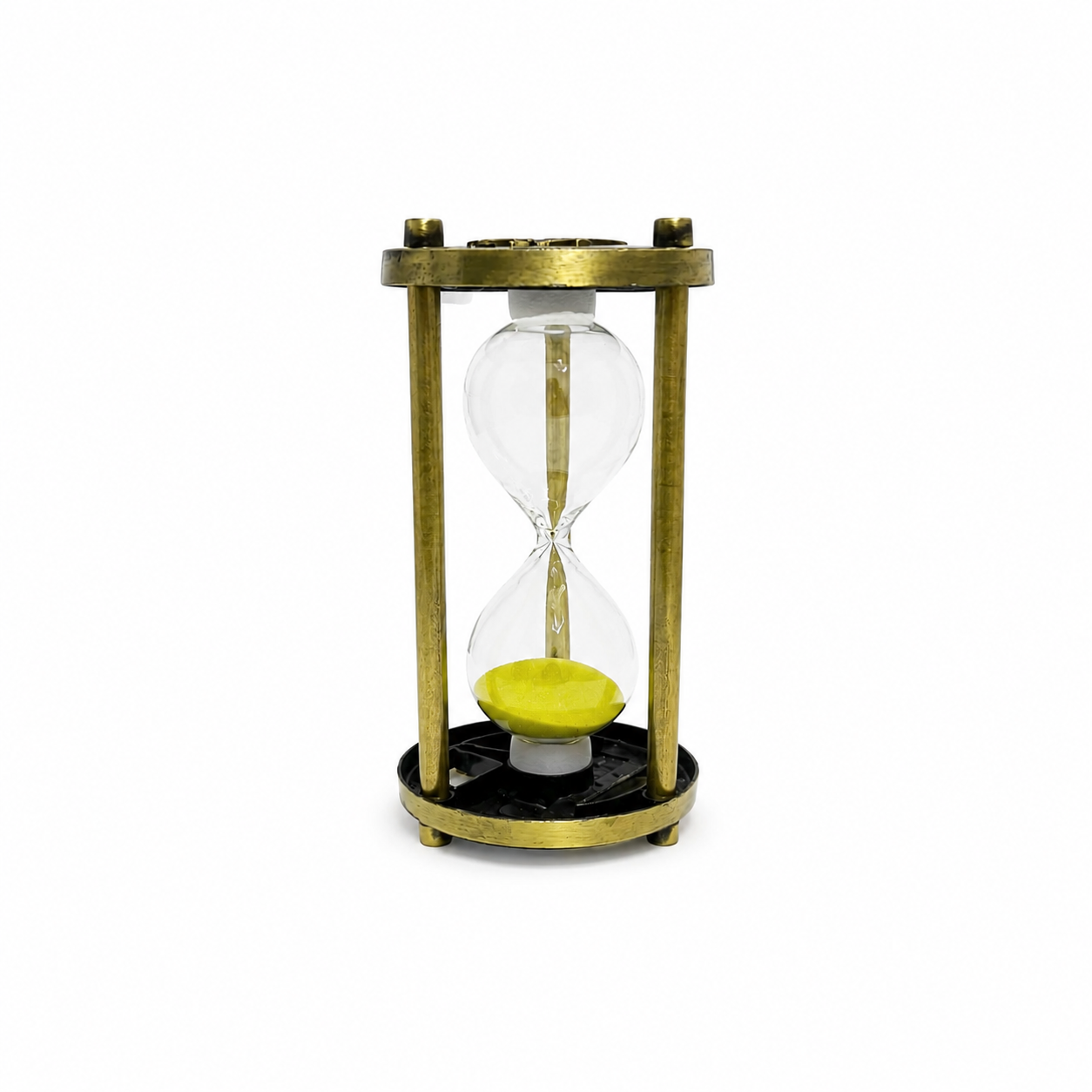 Reloj de Arena Modelo París de Metal y Vidrio – 5 Minutos