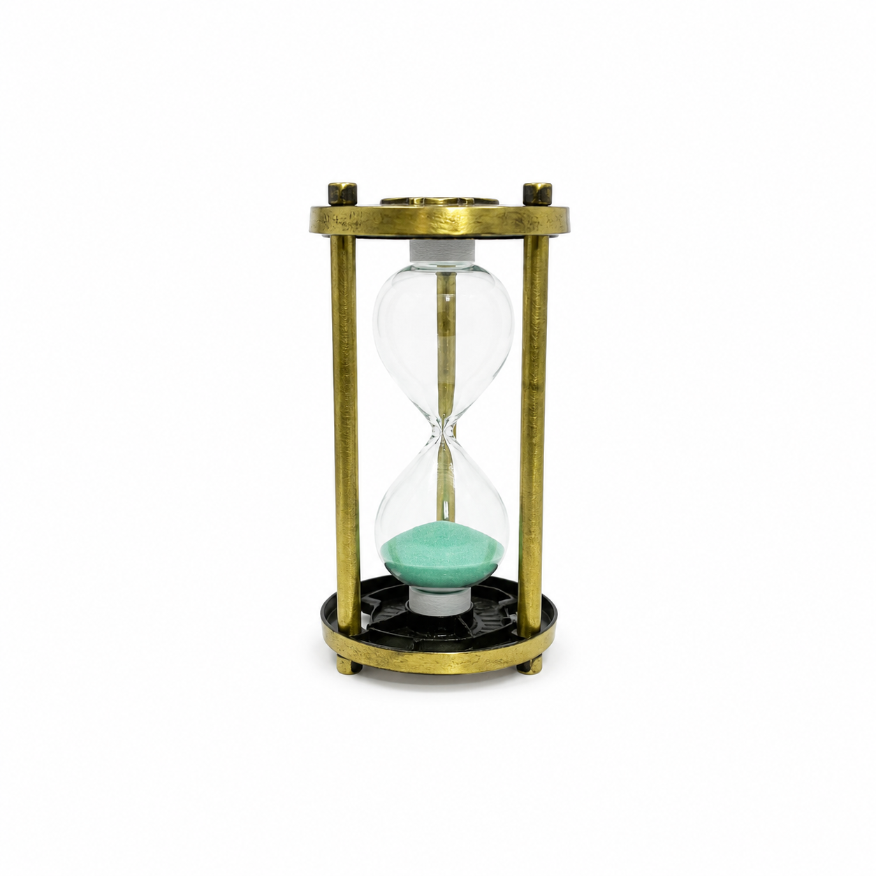 Reloj de Arena Modelo París de Metal y Vidrio – 5 Minutos
