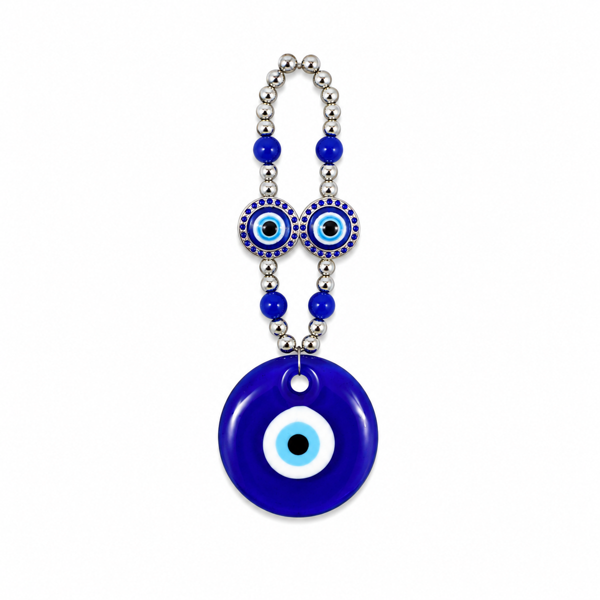 Colgante de Ojo Turco Azul con Doble Protección