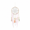 Atrapasueños Boho Blanco con Detalles en Colores Pastel