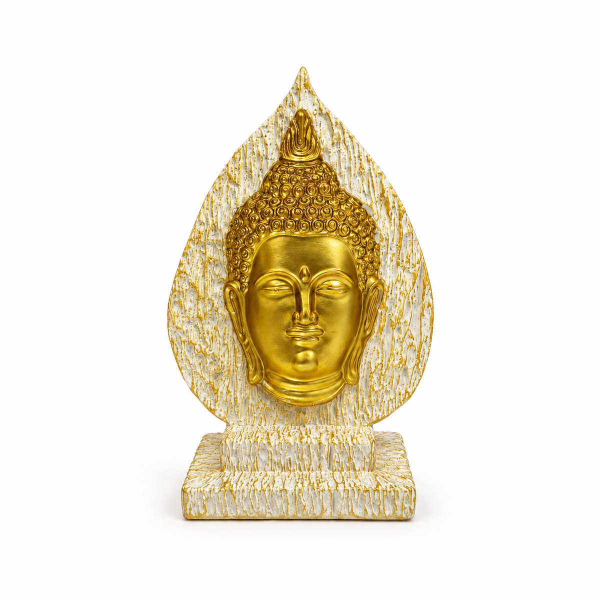 Figura Decorativa Rostro de Buda Dorado – Armonía y Serenidad