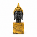 Cabeza de Buda con Base – Negro y Dorado