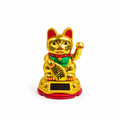 Gato de la Suerte Maneki Neko Dorado con Moneda – Solar