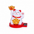 Gato de la Suerte Maneki Neko Blanco Mini con Lingotes Dorados – Solar