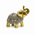 Elefante de la Suerte Dorado y Plateado 14,5 cm – Prosperidad y Protección