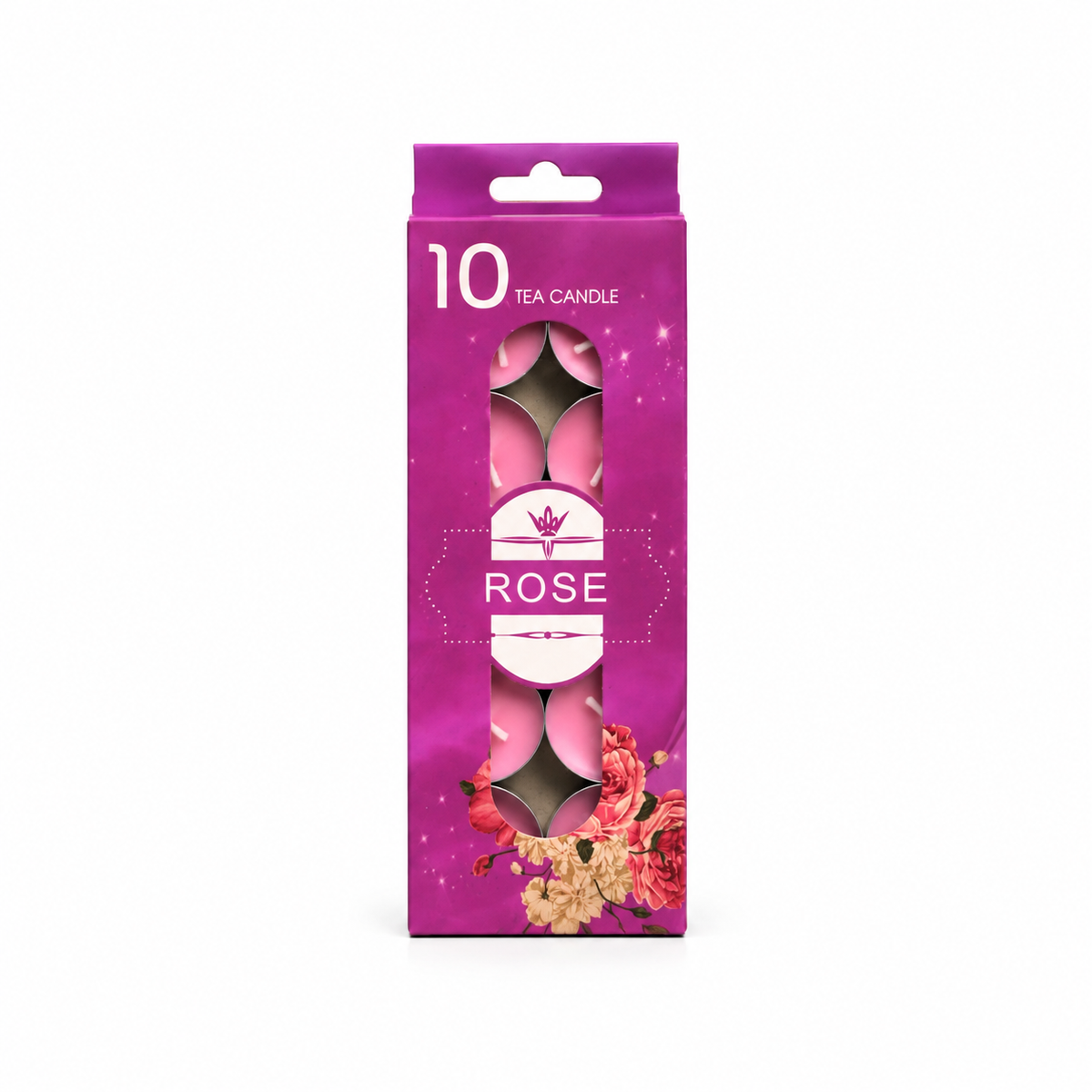 Velas Aromáticas de Rosa – Pack de 10 Unidades
