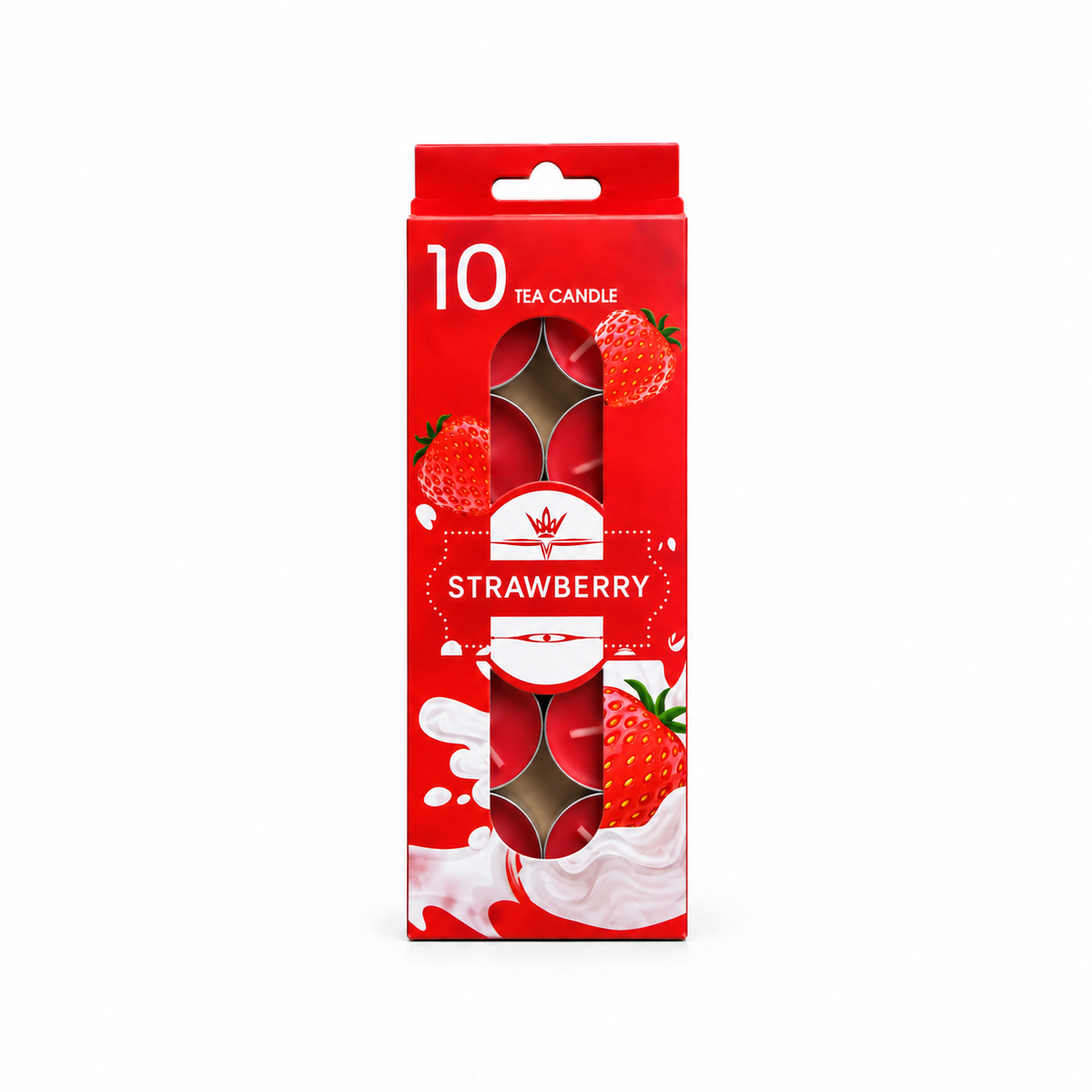 Velas Aromáticas de Fresa – Pack de 10 Unidades