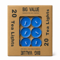 Velas Tea Light Azules – Pack de 20 Unidades