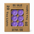 Velas Tea Light Moradas – Pack de 20 Unidades