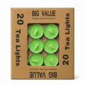 Velas Tea Light Verde Limón – Pack de 20 Unidades