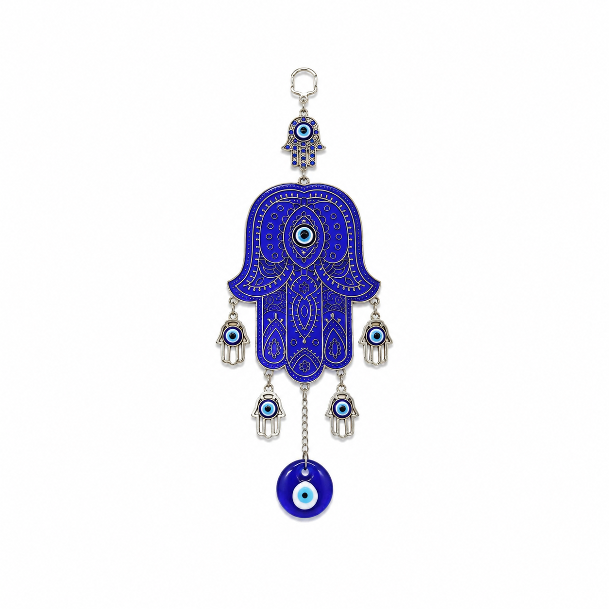 Colgante Mano de Hamsa con Ojo Turco Azul