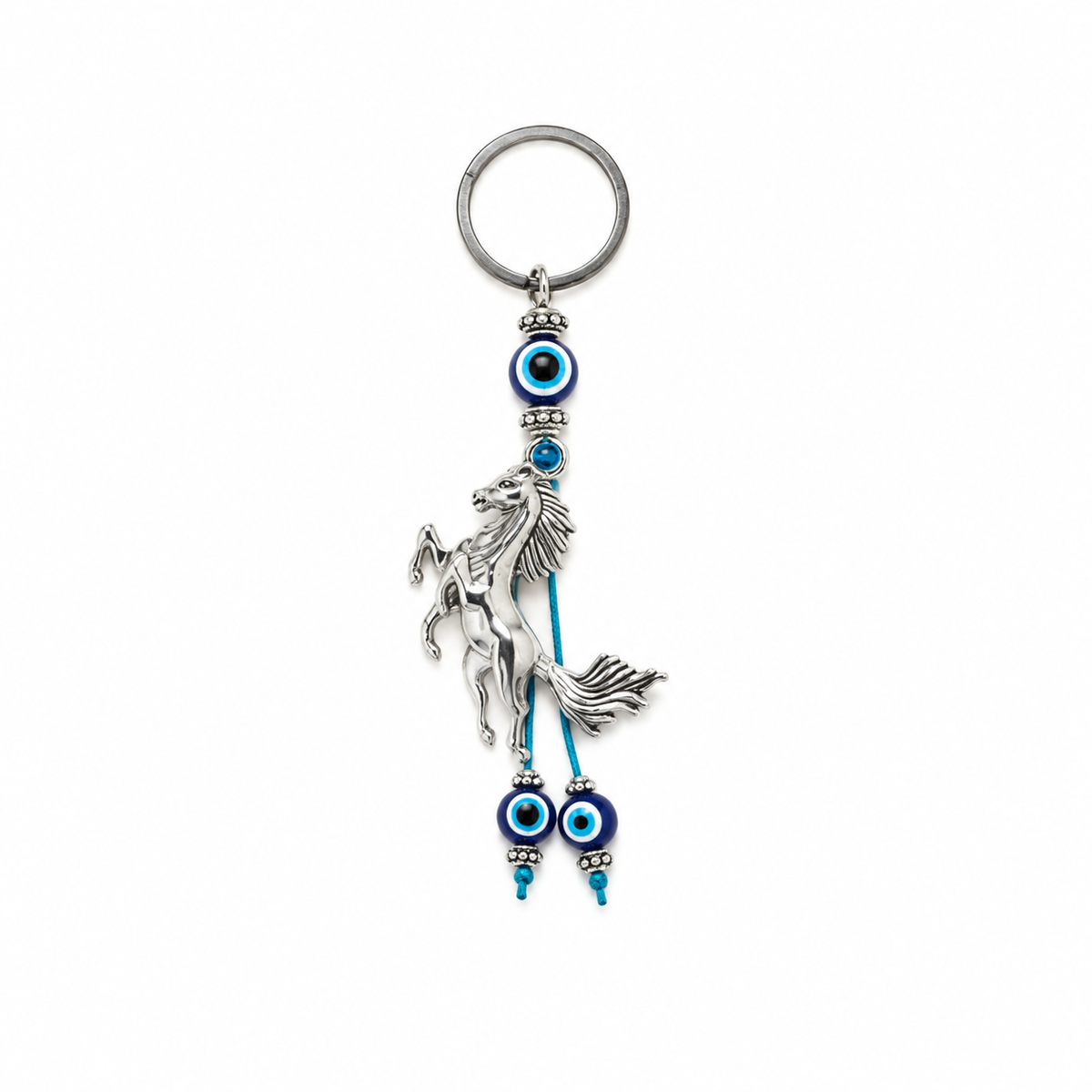 Llavero de Caballo con Ojos Turcos Azules