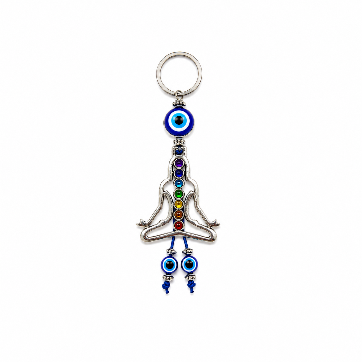 Llavero Ojo Turco con 7 Chakras para Protección y Equilibrio
