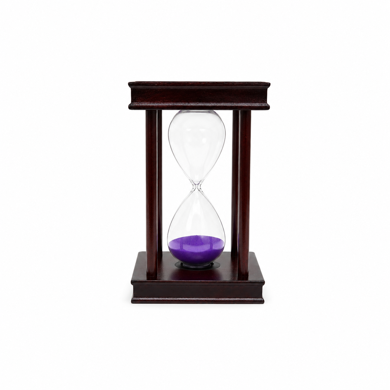 Reloj de Arena de Madera y Vidrio – 15 Minutos