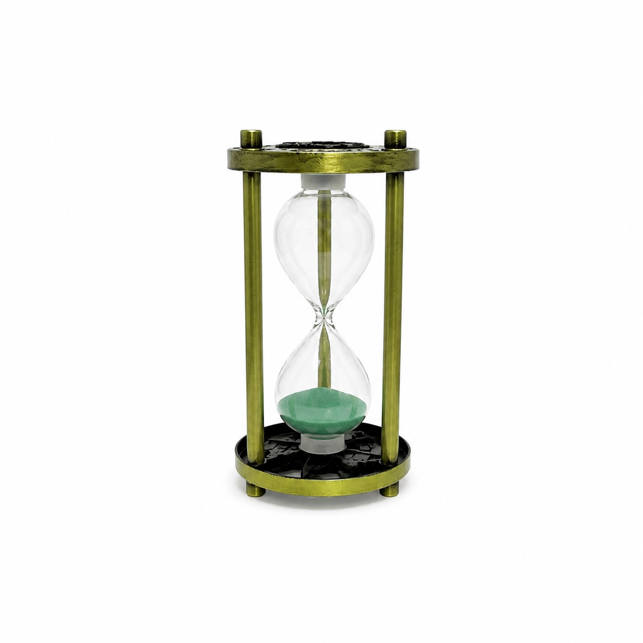 Reloj de Arena Modelo París de Metal y Vidrio – 10 Minutos