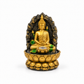 Pileta de Agua Buda Dorado con Flor de Loto – Fuente Decorativa Zen