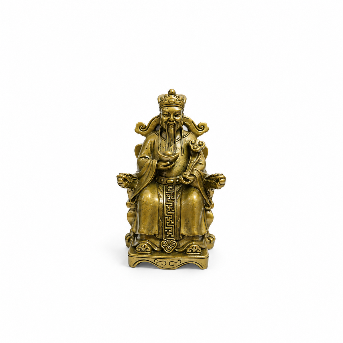 Dios de la Riqueza Caishen Dorado – Prosperidad, Fortuna y Abundancia