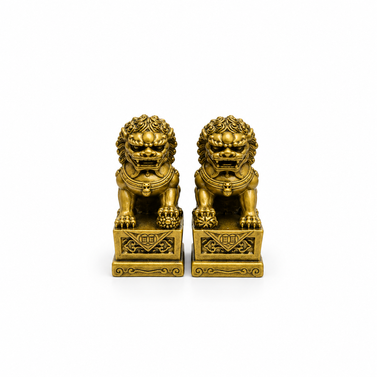 Mini Pareja de Leones Fu 5.5 cm – Protección y Prosperidad