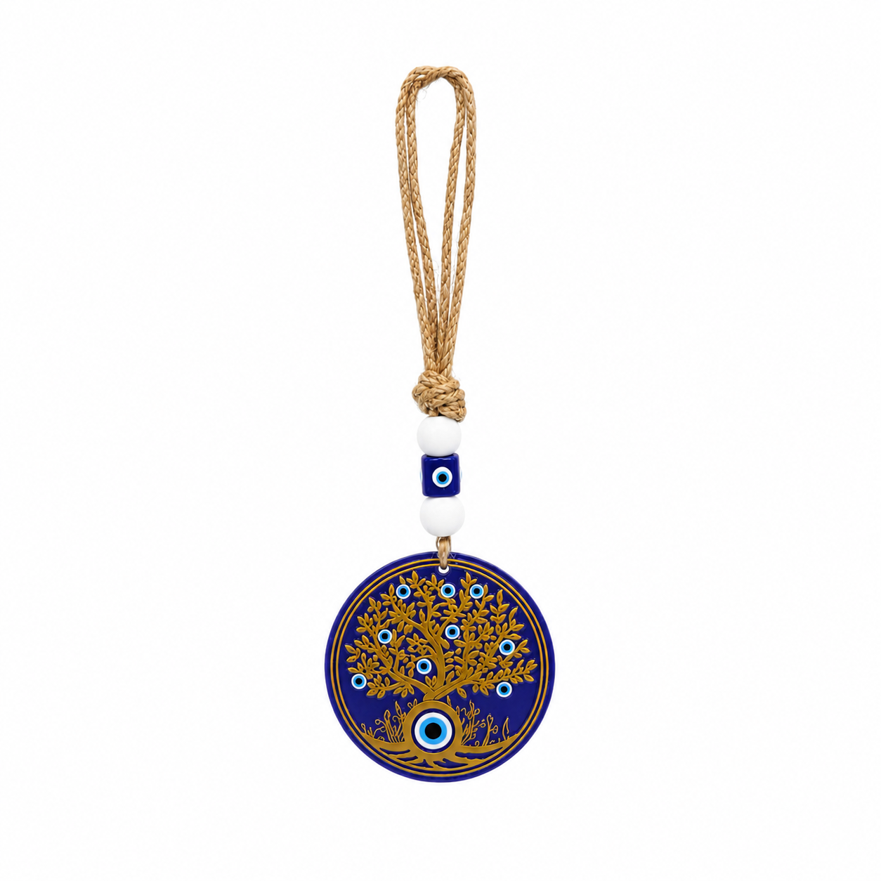 Colgante Árbol de la Vida con Ojo Turco Azul