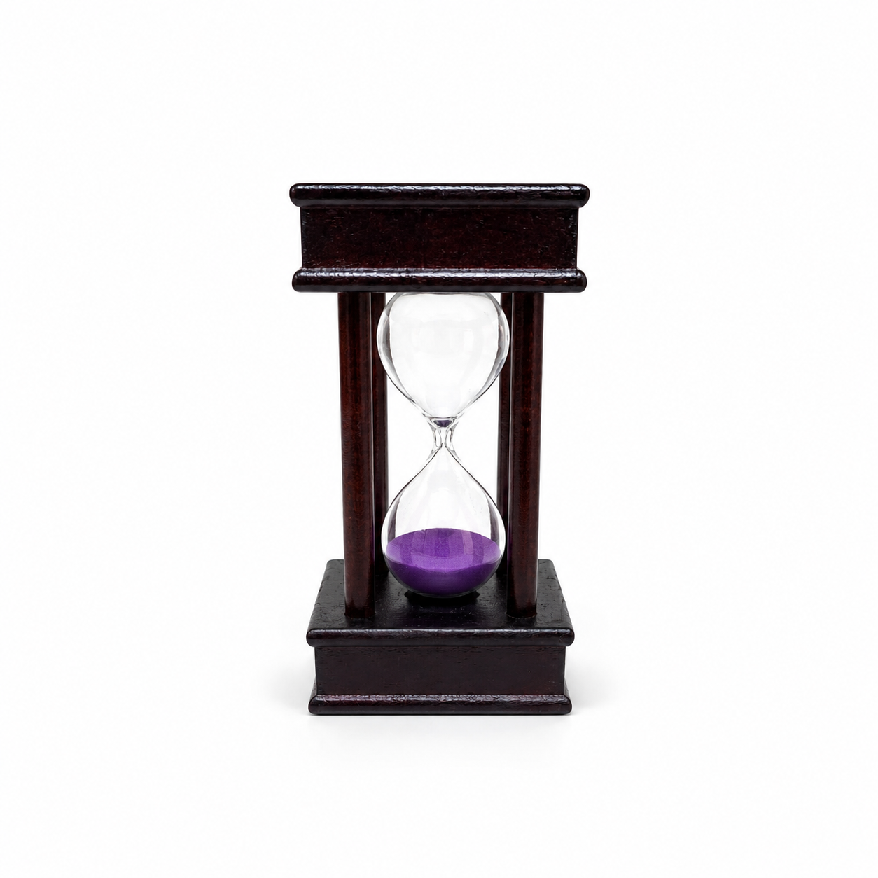 Reloj de Arena de Madera y Vidrio – 5 Minutos