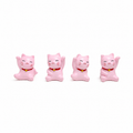 Set de 4 Gatos de la Suerte Maneki Neko Rosados – Amor, Fortuna y Buena Suerte