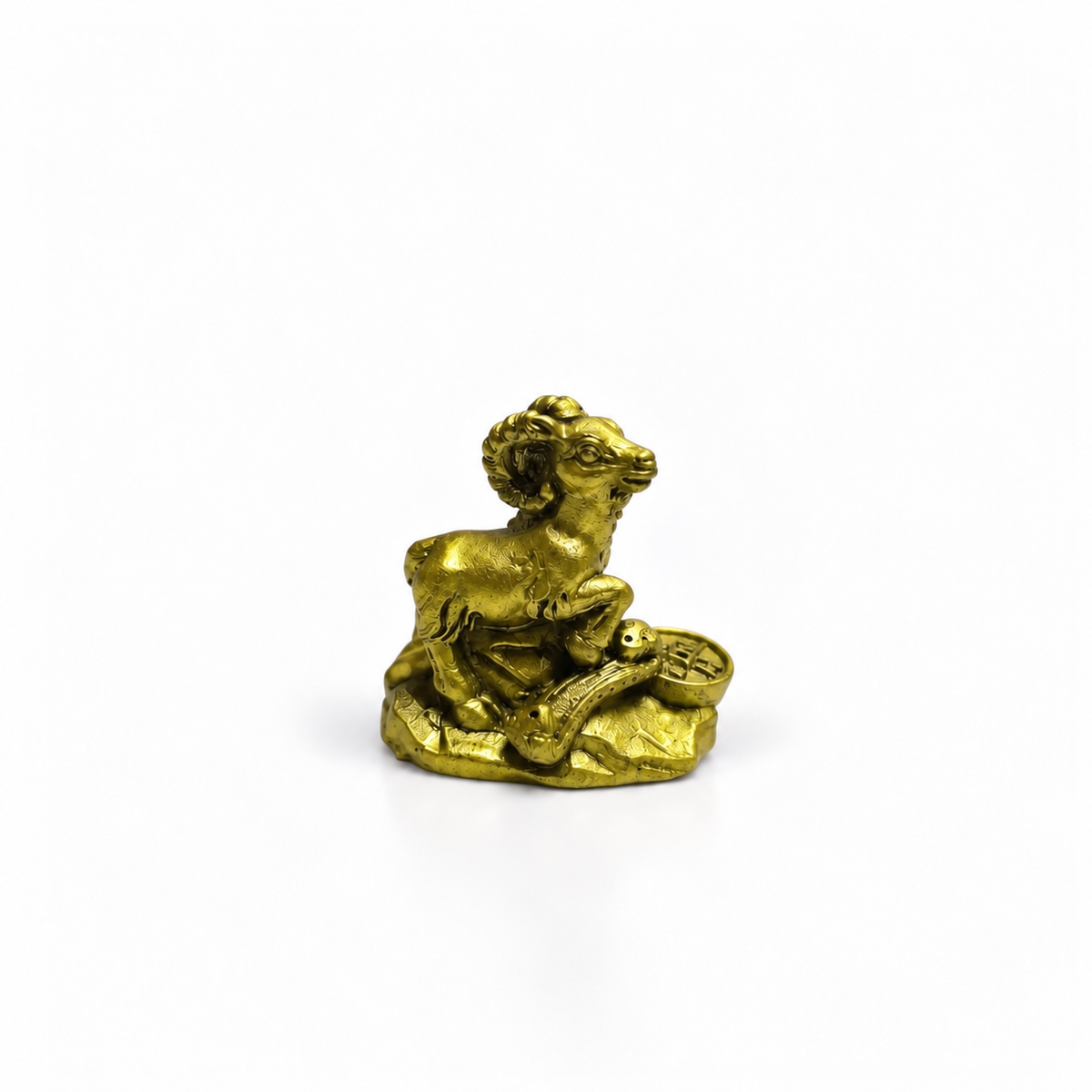 Mini Figura de Cabra Dorada 3.5 cm – Prosperidad y Abundancia
