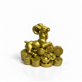 Figura de Cabra Dorada con Monedas de la Fortuna 5 cm – Prosperidad y Abundancia
