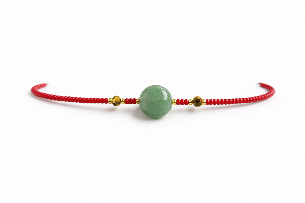 Pulsera de Hilo con Jade Natural