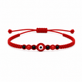 Pulsera Tejida Roja con Ojo Turco Ajustable – Amuleto de Protección y Buena Fortuna