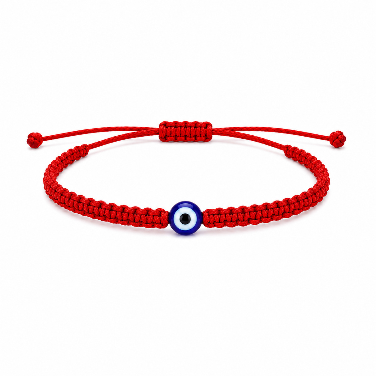 Pulsera Hilo Rojo con Ojo Turco Ajustable – Amuleto de Protección contra Malas Energías