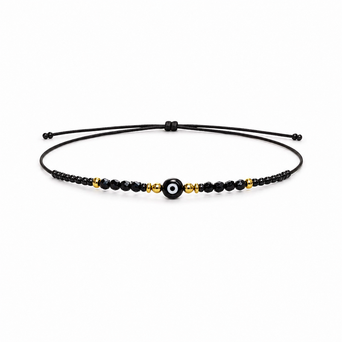 Pulsera negra ojo turco