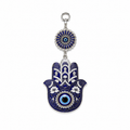 Amuleto Colgante Mano de Hamsa con Ojo Turco Azul