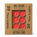Velas Tea Light Rojas – Pack de 20 Unidades