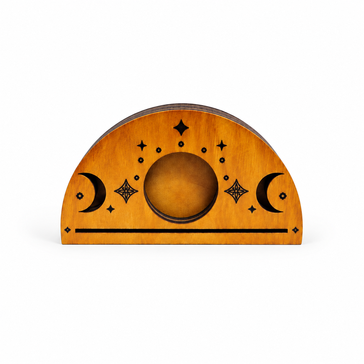 Soporte de Carta de Tarot de Madera – Diseño Fases de la Luna