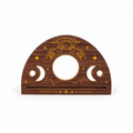Soporte de Carta de Tarot de Madera – Diseño Manos Místicas y Lunas