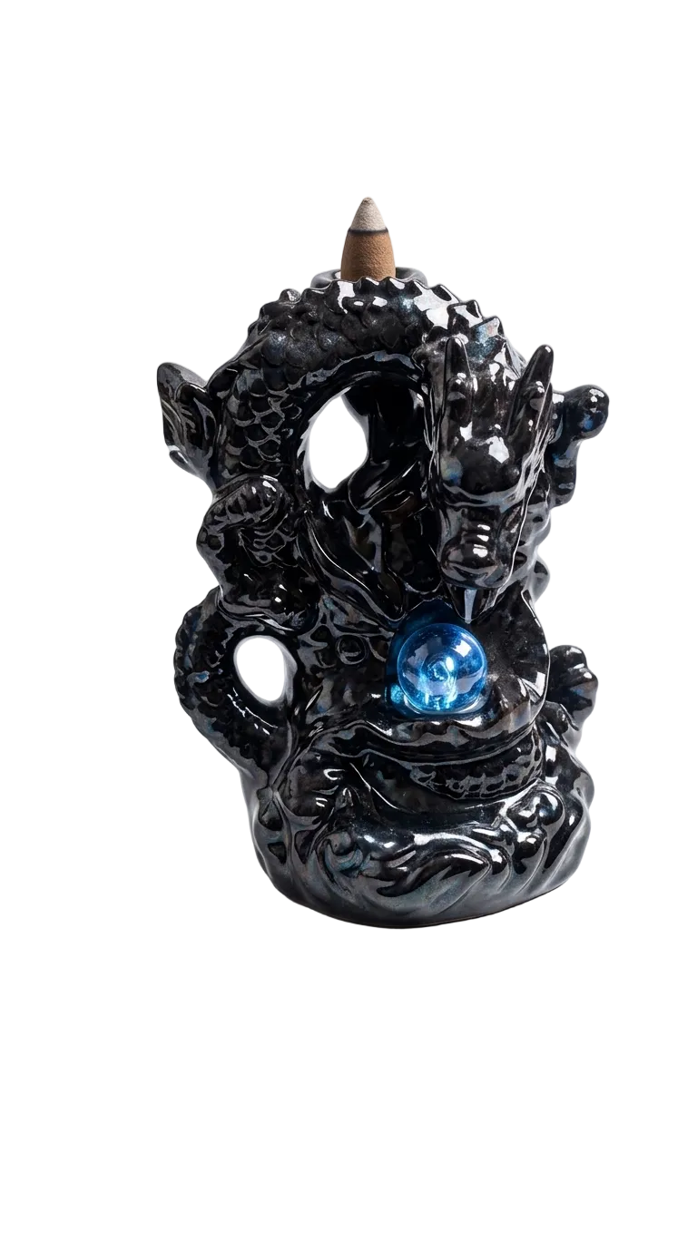 Dragón Cascada de Humo con luz LED – Quemador Backflow