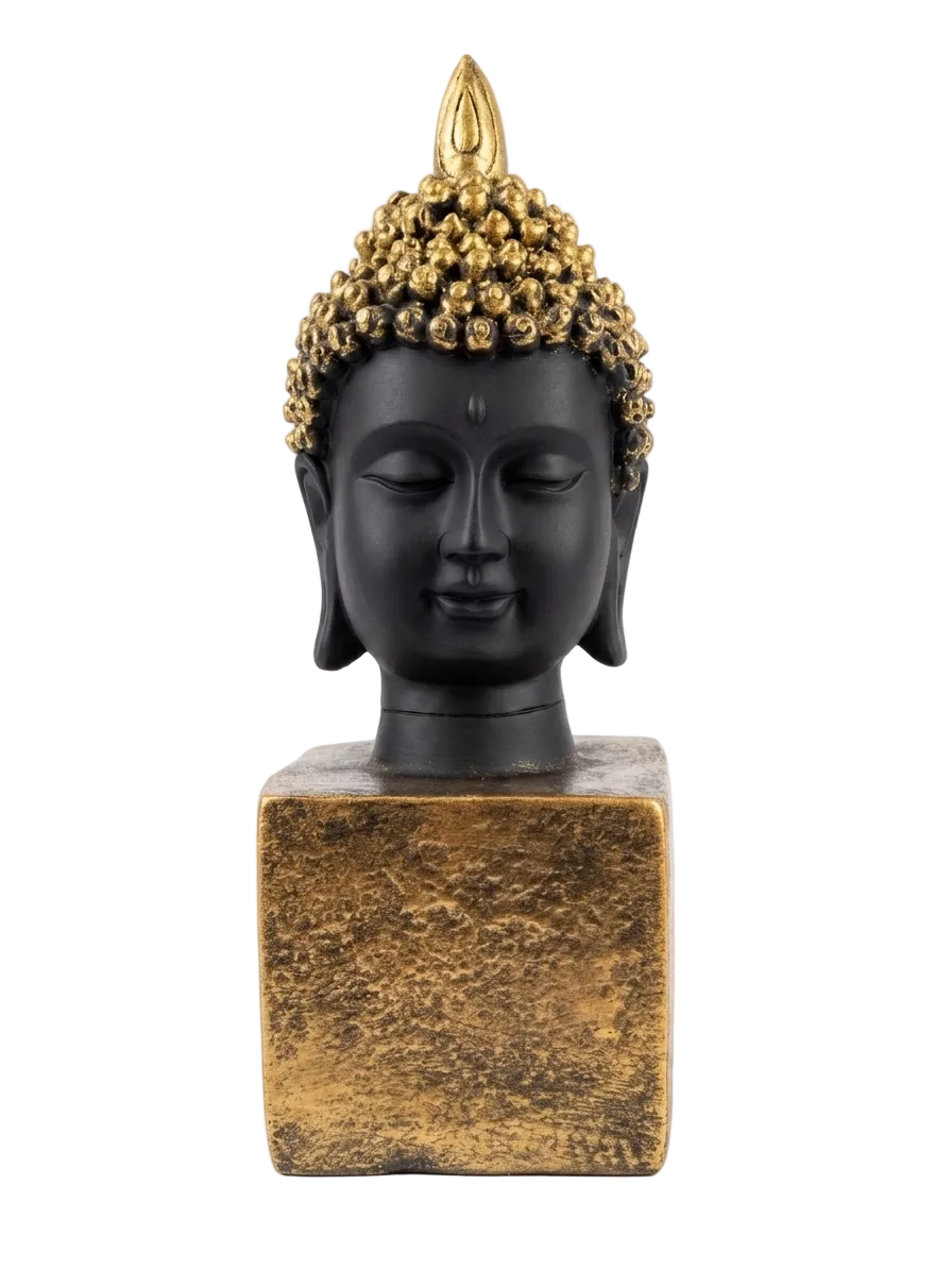 Cabeza de Buda con Base Cuadrada Mediano