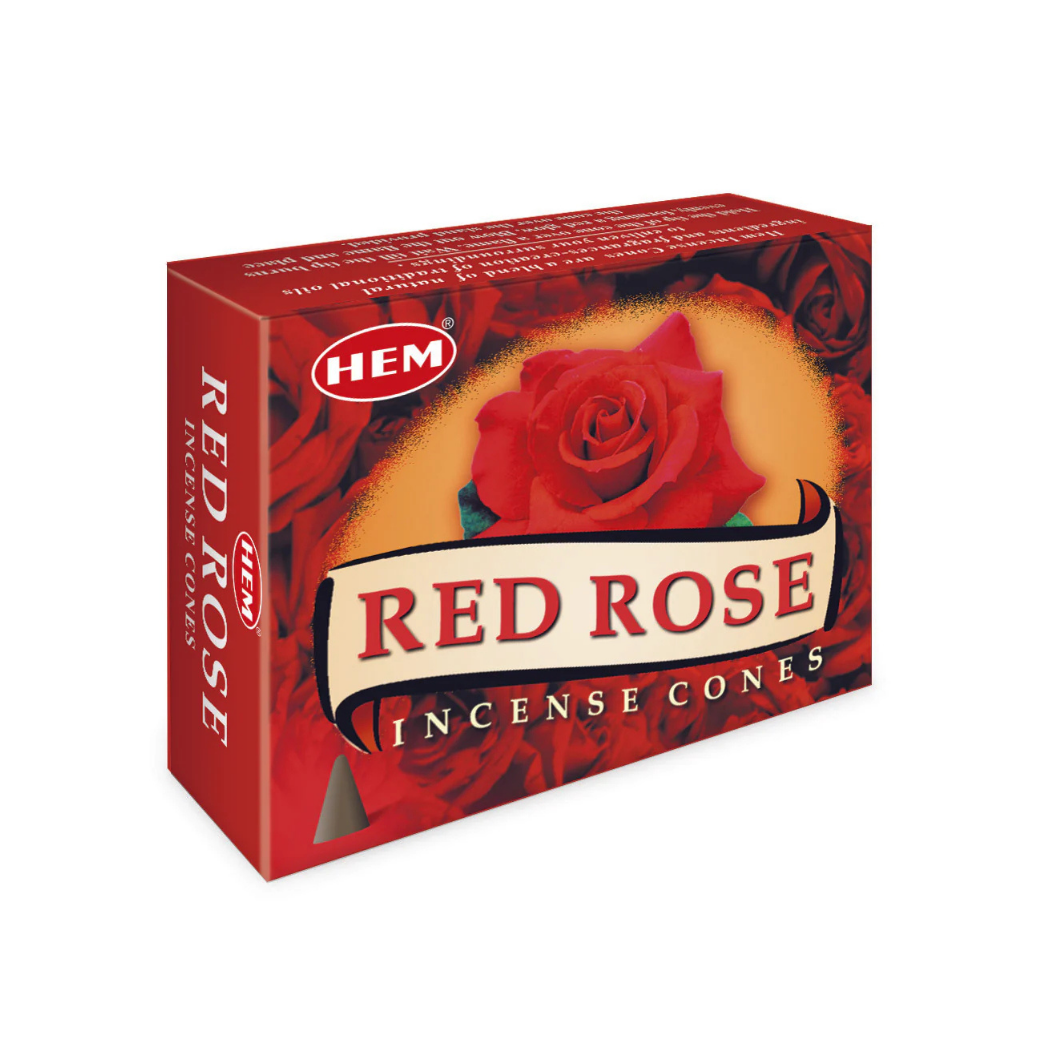 Conos de Incienso HEM Red Rose (Rosa Roja) – 25 g