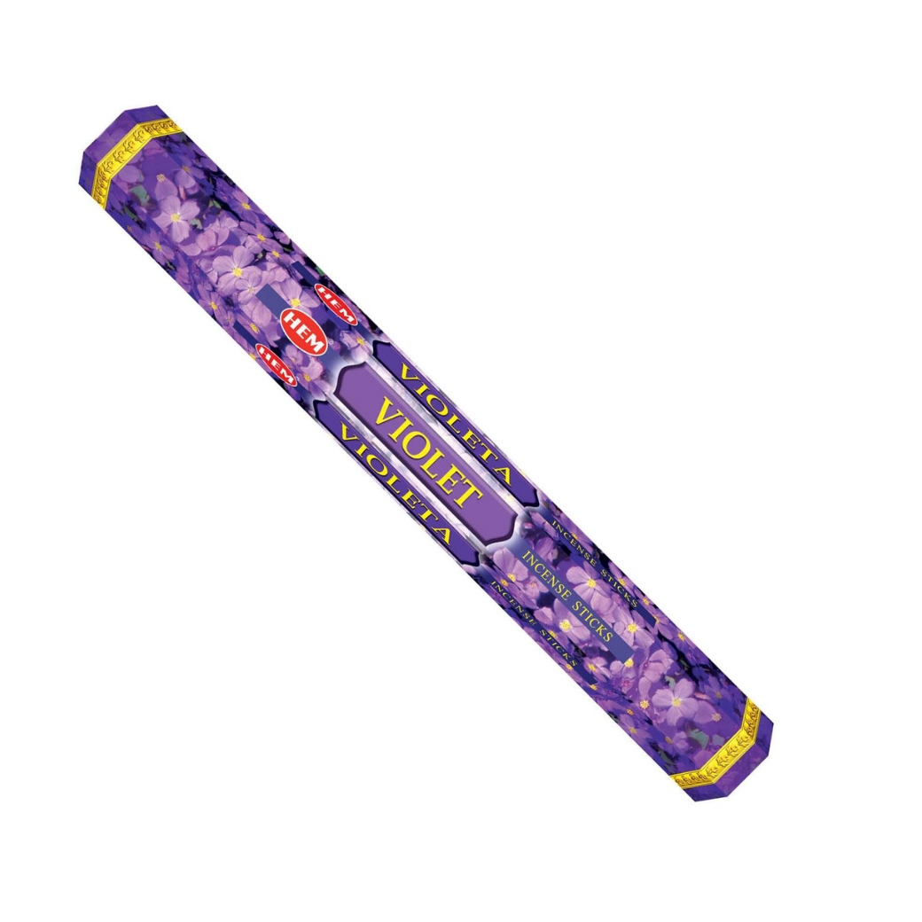 Incienso HEM Violeta Hexagonal 20 g | Armonía, Intuición y Bienestar