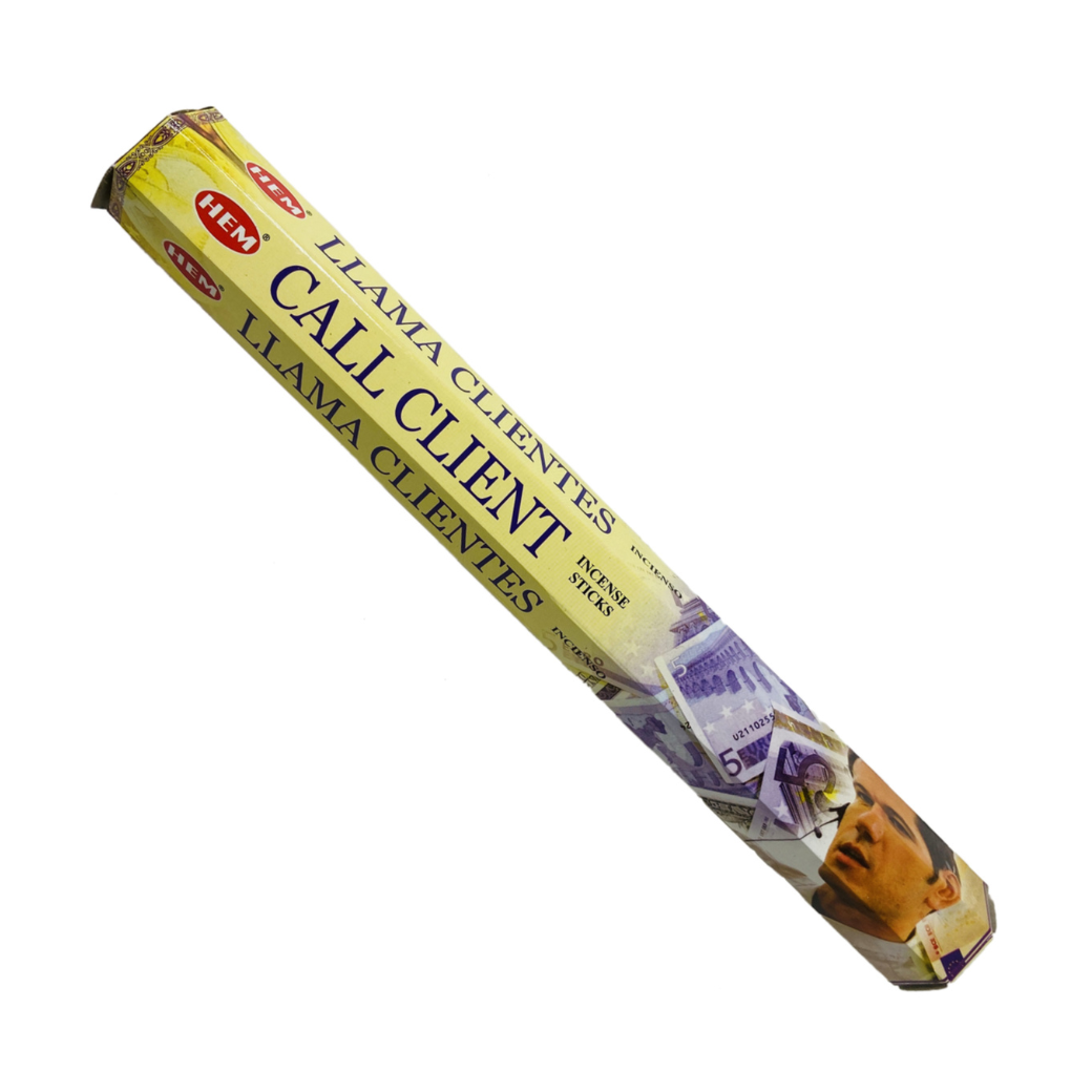 Incienso HEM Llama Clientes Hexagonal 20 g | Atracción de Clientes y Prosperidad