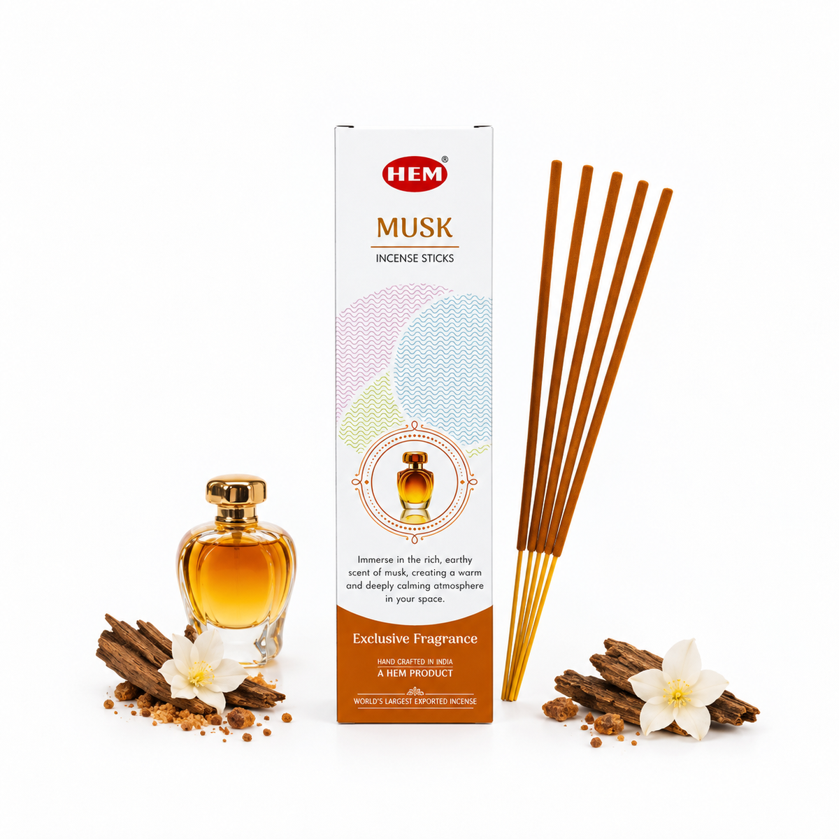 Incienso Vegano Aromático HEM con Aroma a Almizcle