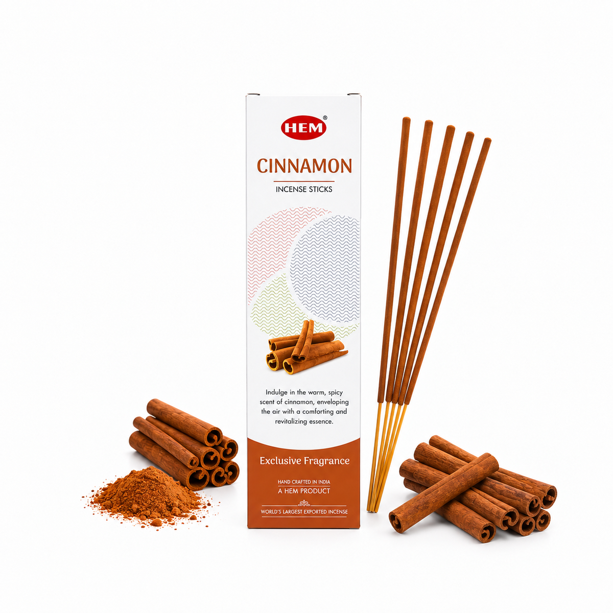 Incienso Vegano Aromático HEM con Aroma a Canela