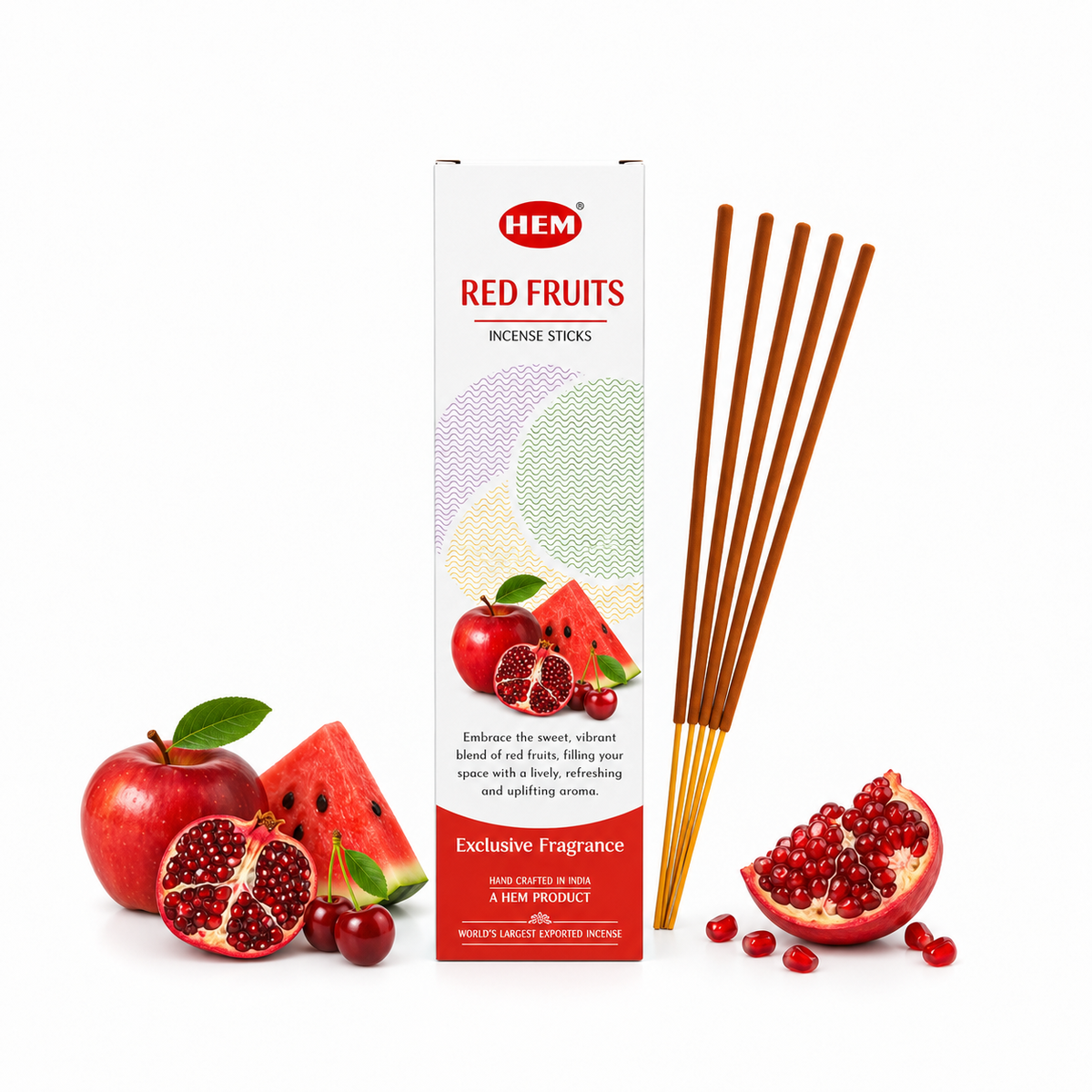 Incienso Vegano Aromático HEM con Aroma a Frutos Rojos