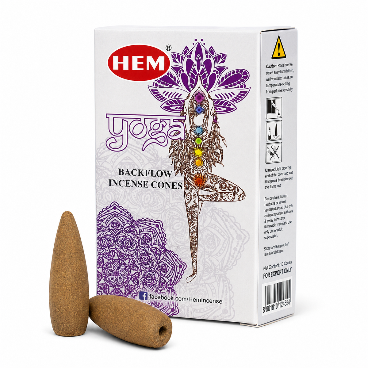 Incienso en Cono con Efecto Cascada Backflow Yoga