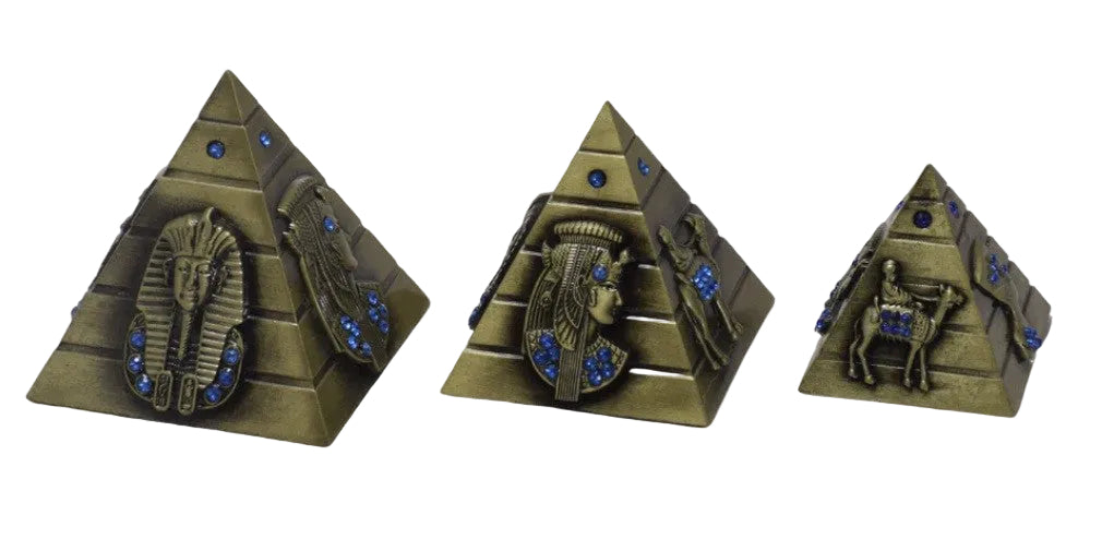 Set de Pirámides Egipcias de Metal – Energía y Protección