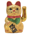 Gato de la Suerte Dorado Grande