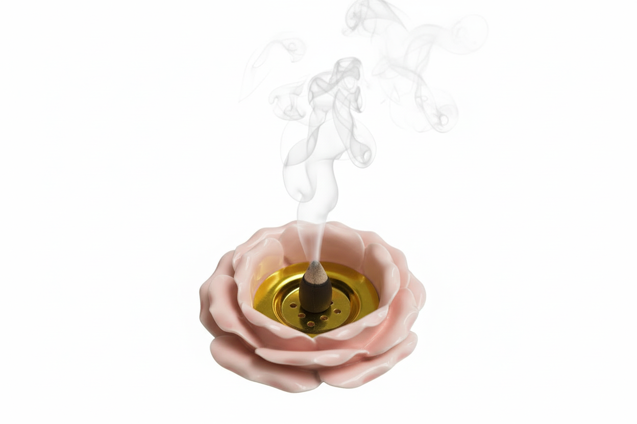 Porta Incienso de Cono Flor de loto