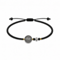 Pulsera Ajustable de San Benito con Cruz y Mostacillas Negras